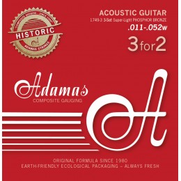 Corzi chitara acustica Adamas Historic Ph Br .010-.047w
