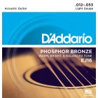 Corzi chitara acustica D’Addario EJ16 Phosphor Bronze