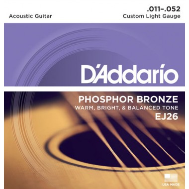 Corzi chitara acustica D’Addario EJ26 Phosphor Bronze