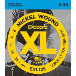 Corzi chitara electrica D’Addario EXL125 Nickel Wound