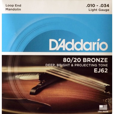 Corzi mandolina D'Addario EJ62 80/20 Bronze