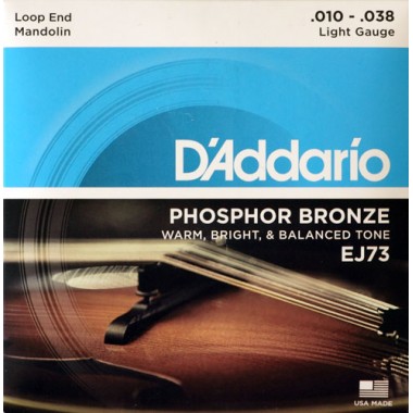 Corzi mandolina D'Addario EJ73 Phosphor Bronze