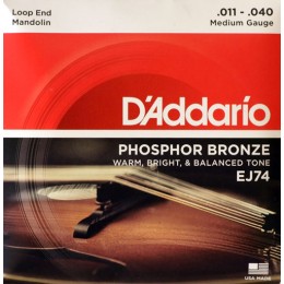 Corzi mandolina D'Addario EJ74 Phosphor Bronze